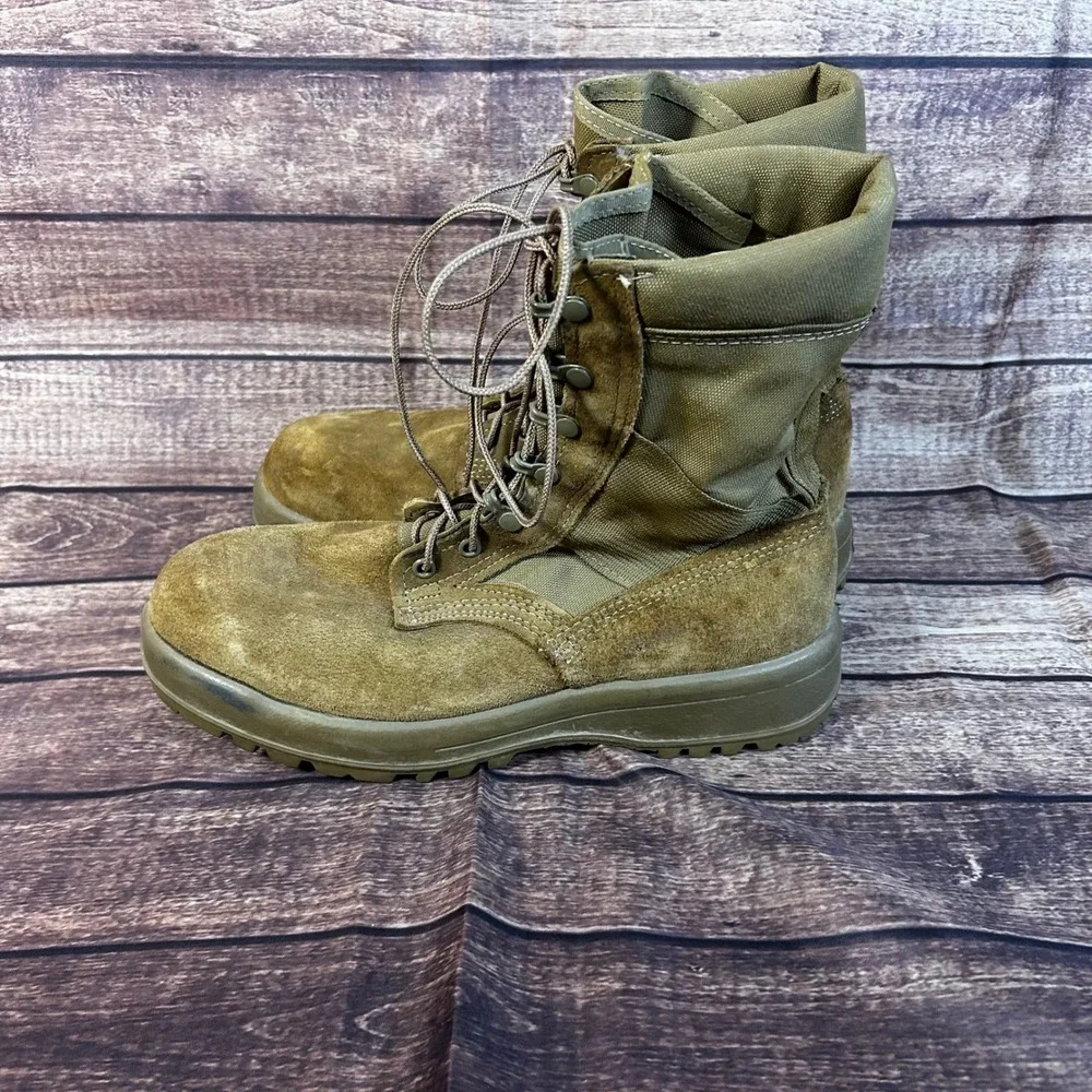 Belleville AHWC Mens 10 R Coyote Brown Suede Nylon Combat Tactical Boots USA